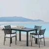 Sedia Impilabile da Esterno in Metallo Verniciato Made in Italy, 8 Pezzi - Lina