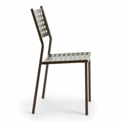 Sedia Impilabile da Esterno in Metallo Verniciato Made in Italy, 8 Pezzi - Lina