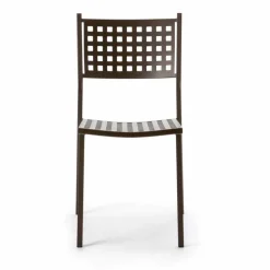 Sedia Impilabile da Esterno in Metallo Verniciato Made in Italy, 8 Pezzi - Lina