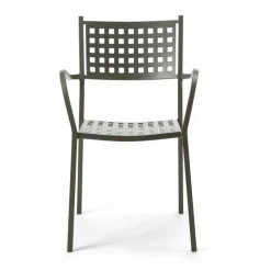 Sedia Impilabile da Esterno in Metallo Verniciato Made in Italy, 8 Pezzi - Lina