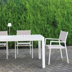 Sedia Impilabile da Giardino in Alluminio e Textilene - Ninfea