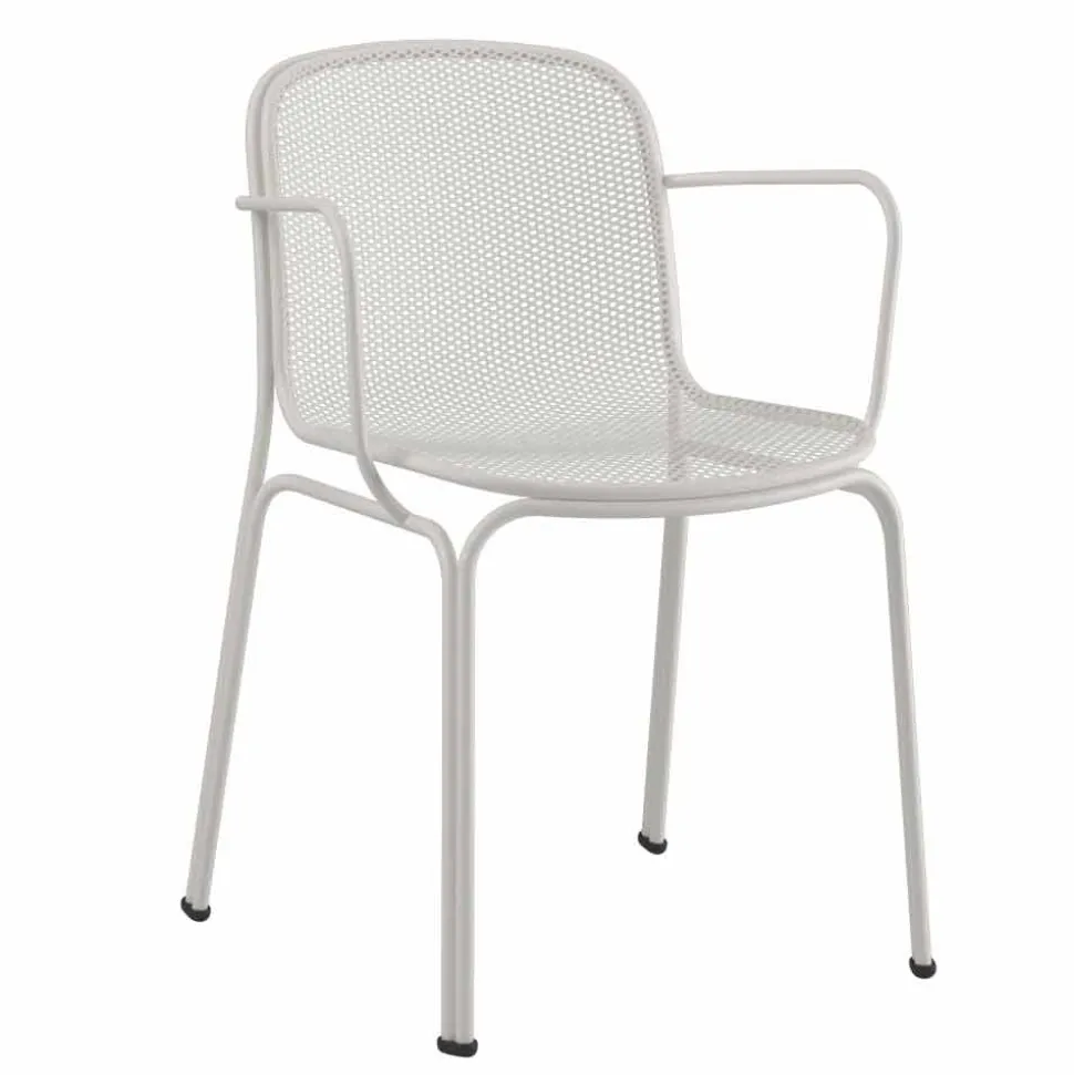 Sedia Impilabile in Metallo da Esterno Made in Italy, 4 Pezzi - Verna