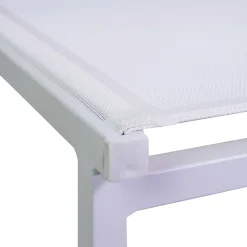 Sedia Impilabile in Textilene e Struttura in Alluminio Bianco - Pennarello