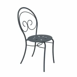 Sedia Impilabile per Esterno in Metallo Made in Italy, 2 Pezzi - Balia