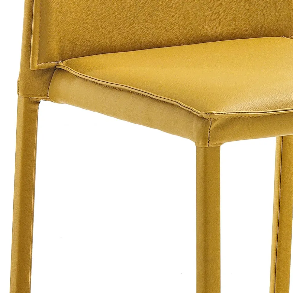 Sedia in Ecopelle da Sala da Pranzo Design Elegante Moderno - Granger