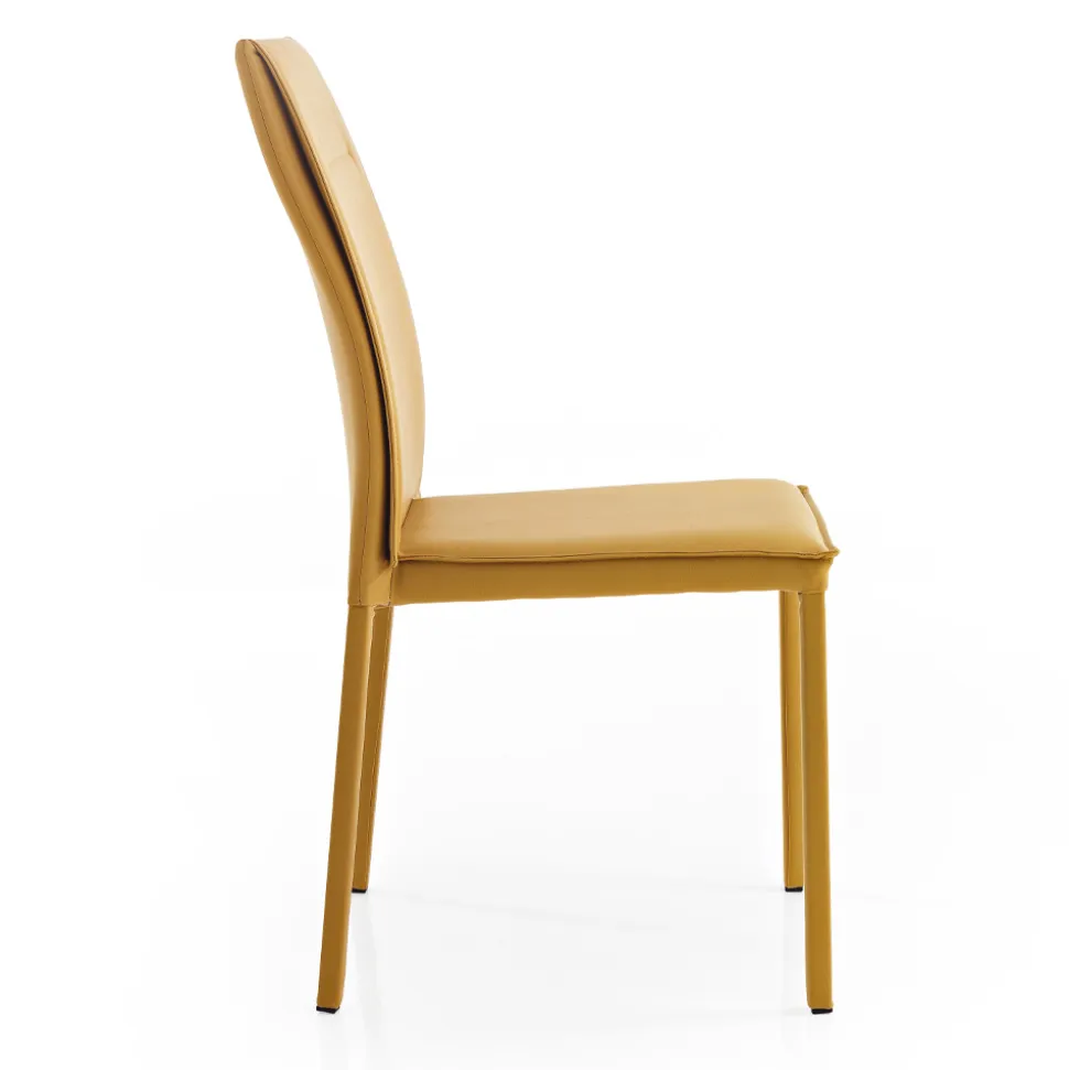 Sedia in Ecopelle da Sala da Pranzo Design Elegante Moderno - Granger