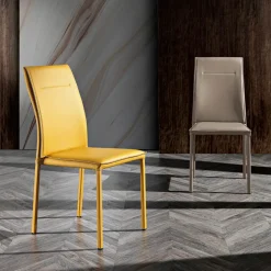 Sedia in Ecopelle da Sala da Pranzo Design Elegante Moderno - Granger