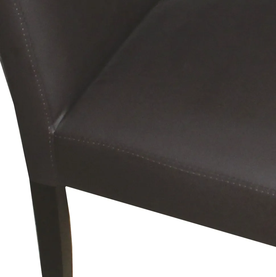 Sedia in Ecopelle e Gambe in Faggio Laccate Realizzata in Italia - Jesse