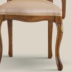 Sedia in Legno Classica Tessuto Imbottito di Lusso Made in Italy - Majesty