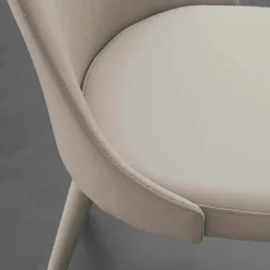 Sedia in metallo interamente rivestita in ecopelle Nepitella