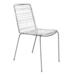 Sedia in Plexiglass Trasparente e Ferro Made in Italy 2 Pezzi - Charlotte