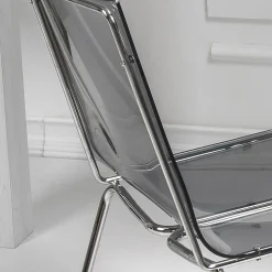 Sedia in Plexiglass Trasparente e Ferro Made in Italy 2 Pezzi - Charlotte