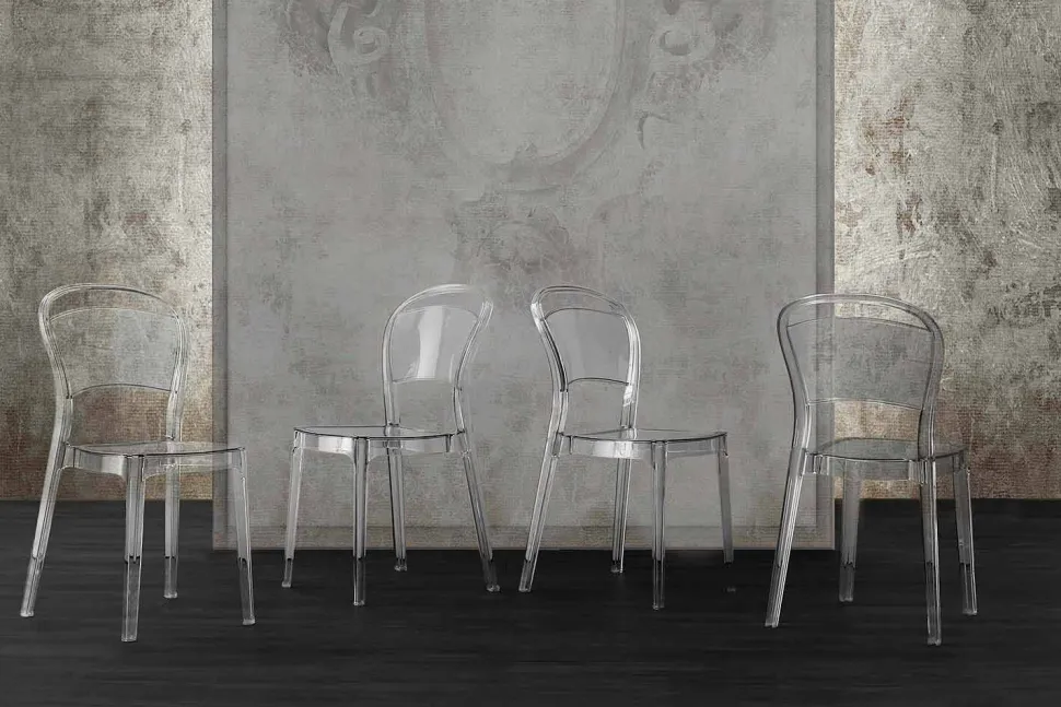 Sedia in Policarbonato Trasparente, Design Moderno - Yanis
