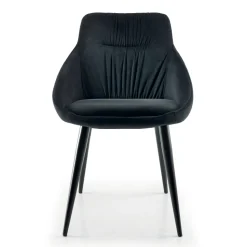 Sedia in Velluto e Acciaio Laccato RAL Made in Italy 4 Pezzi - Mariapina