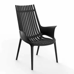 Sedia Lounge con Braccioli per Esterni in Plastica 4 Pezzi - Ibiza by Vondom