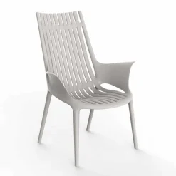 Sedia Lounge con Braccioli per Esterni in Plastica 4 Pezzi - Ibiza by Vondom