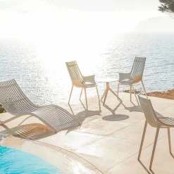 Sedia Lounge con Braccioli per Esterni in Plastica 4 Pezzi - Ibiza by Vondom