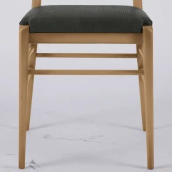 Sedia Moderna da Soggiorno in Tessuto e Legno Massello Made in Italy - Wilma