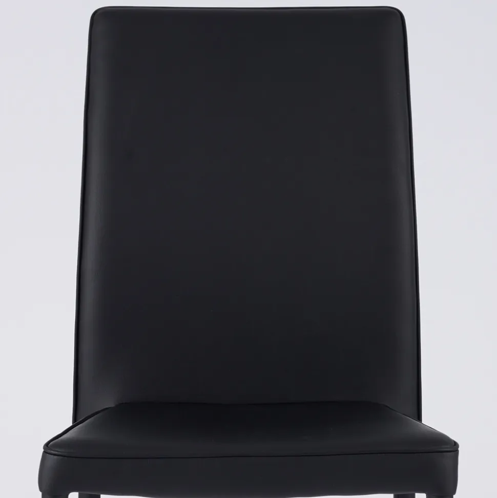 Sedia Moderna da Zona Living in Ecopelle e Metallo Made in Italy - Michaela