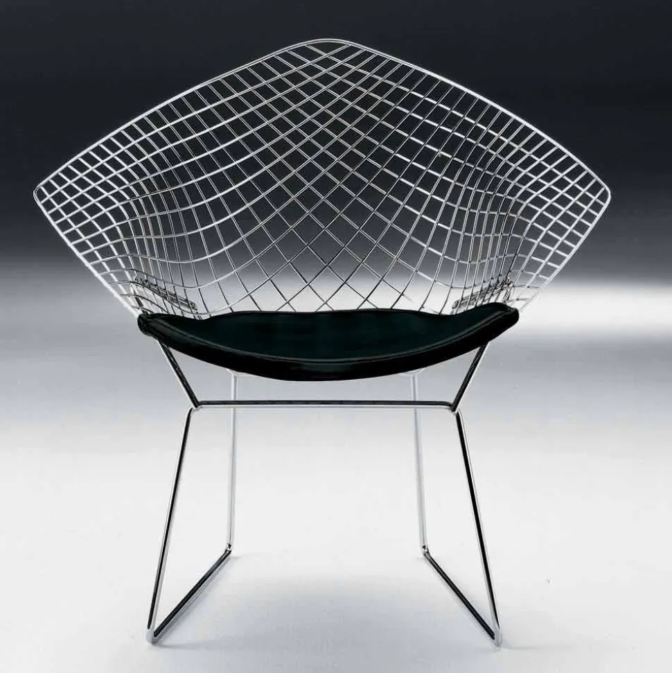 Sedia Moderna in Acciaio con Seduta in Pelle Made in Italy di Lusso - Beniamino