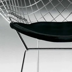 Sedia Moderna in Acciaio con Seduta in Pelle Made in Italy di Lusso - Beniamino