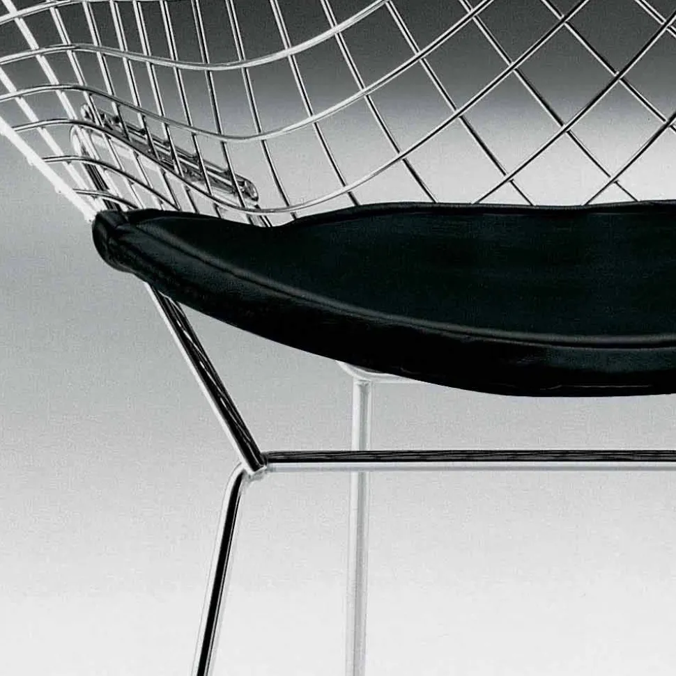 Sedia Moderna in Acciaio con Seduta in Pelle Made in Italy di Lusso - Beniamino