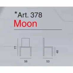 Sedia moderna in ecopelle Moon