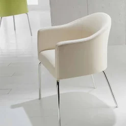 Sedia moderna in ecopelle Moon