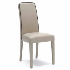 Sedia moderna in legno di faggio e similpelle 4 pezzi - Fanny