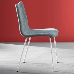 Sedia Monoscocca in Tessuto di Diverse Finiture Made in Italy - Morgana