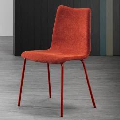 Sedia Monoscocca in Tessuto di Diverse Finiture Made in Italy - Morgana