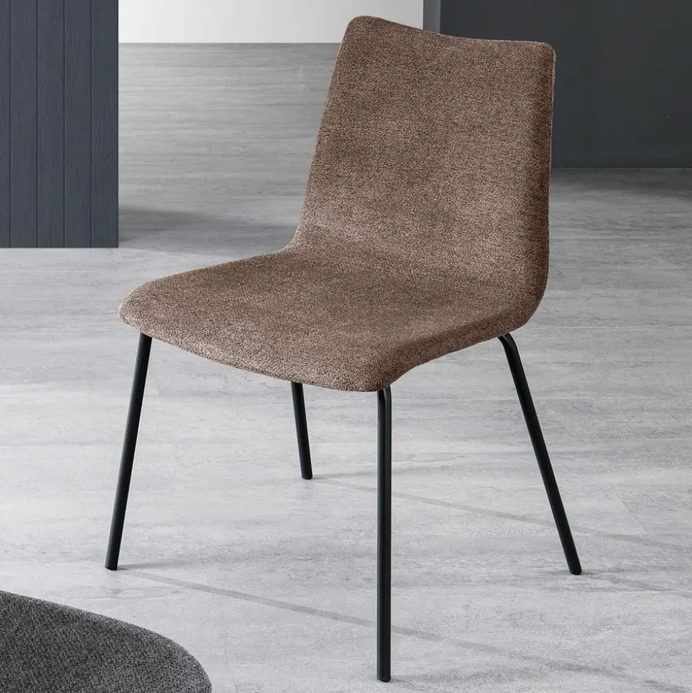 Sedia Monoscocca in Tessuto di Diverse Finiture Made in Italy - Morgana