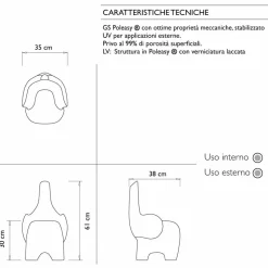 Sedia per Bambini Design Moderno a Elefante, 6 Pezzi Colorati - Tino by Myyour