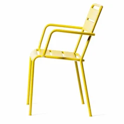 Sedia per Esterno Impilabile Verniciata a Polvere Made in Italy, 4 Pezzi - Amina