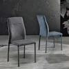Sedia per sala da pranzo di design in tessuto made in Italy, Luigina