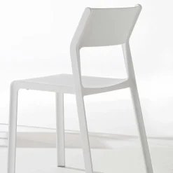 Sedia per Sala da Pranzo Impilabile in Polipropilene Colorato, 4 Pezzi - Abelia