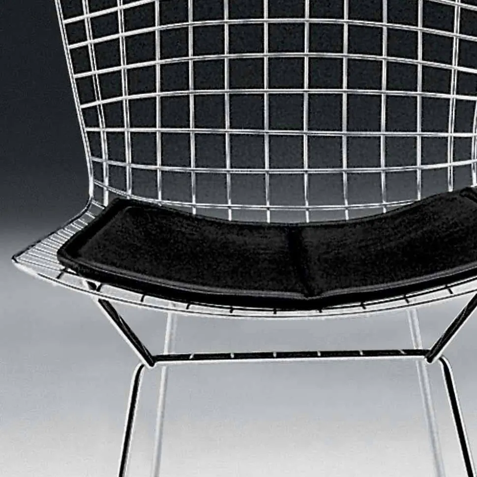 Sedia per Sala da Pranzo in Acciaio Cromato e Pelle Made in Italy - Beniamino
