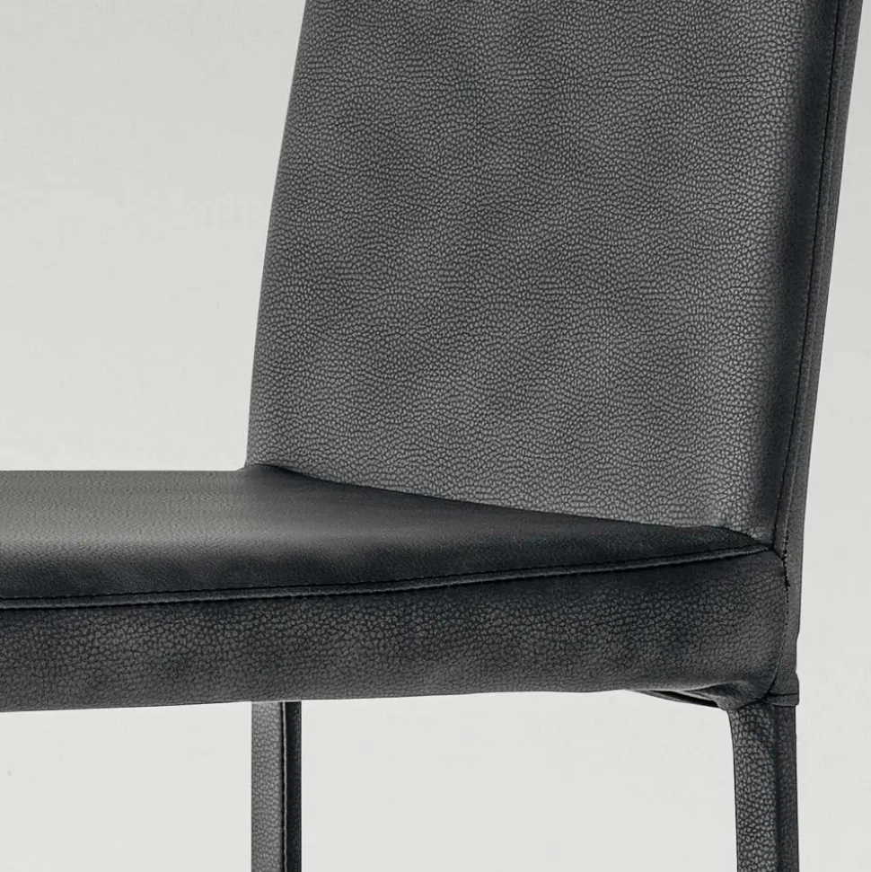 Sedia per Sala da Pranzo in Ecopelle Realizzata in Italia, 2 Pezzi - Mawi