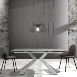 Sedia per Sala da Pranzo in Microfibra e Metallo Nero Opaco 4 Pezzi - Jake