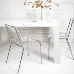 Sedia per Sala da Pranzo in Plexiglass Made in Italy 2 Pezzi - Charlotte