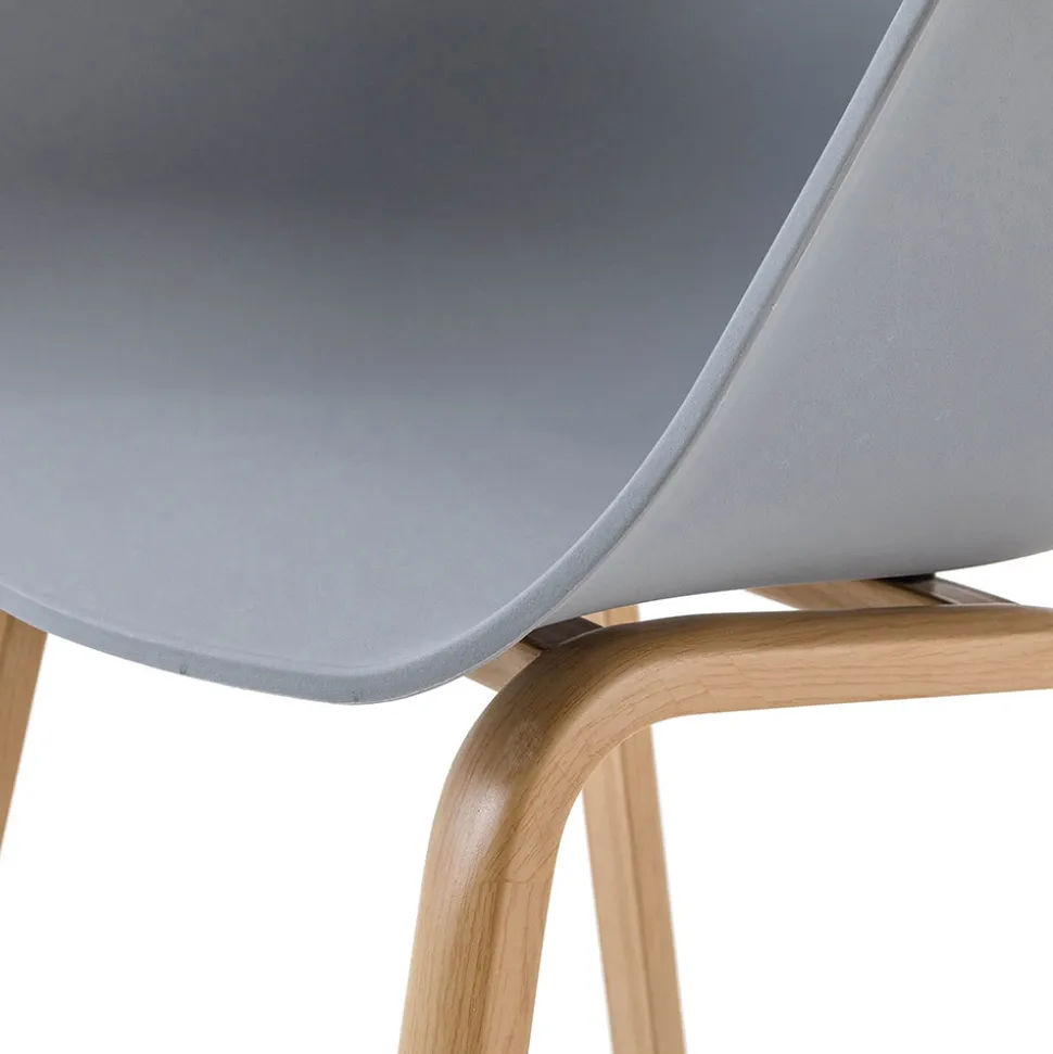 Sedia per Sala da Pranzo in Polipropilene e Metallo 4 Pezzi - Severina