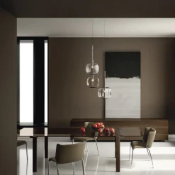 Sedia per Sala da Pranzo Rivestita in Ecopelle Made in Italy - Giulia