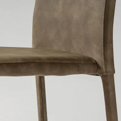 Sedia per Sala da Pranzo Rivestita in Ecopelle Made in Italy, 2 Pezzi - Belga
