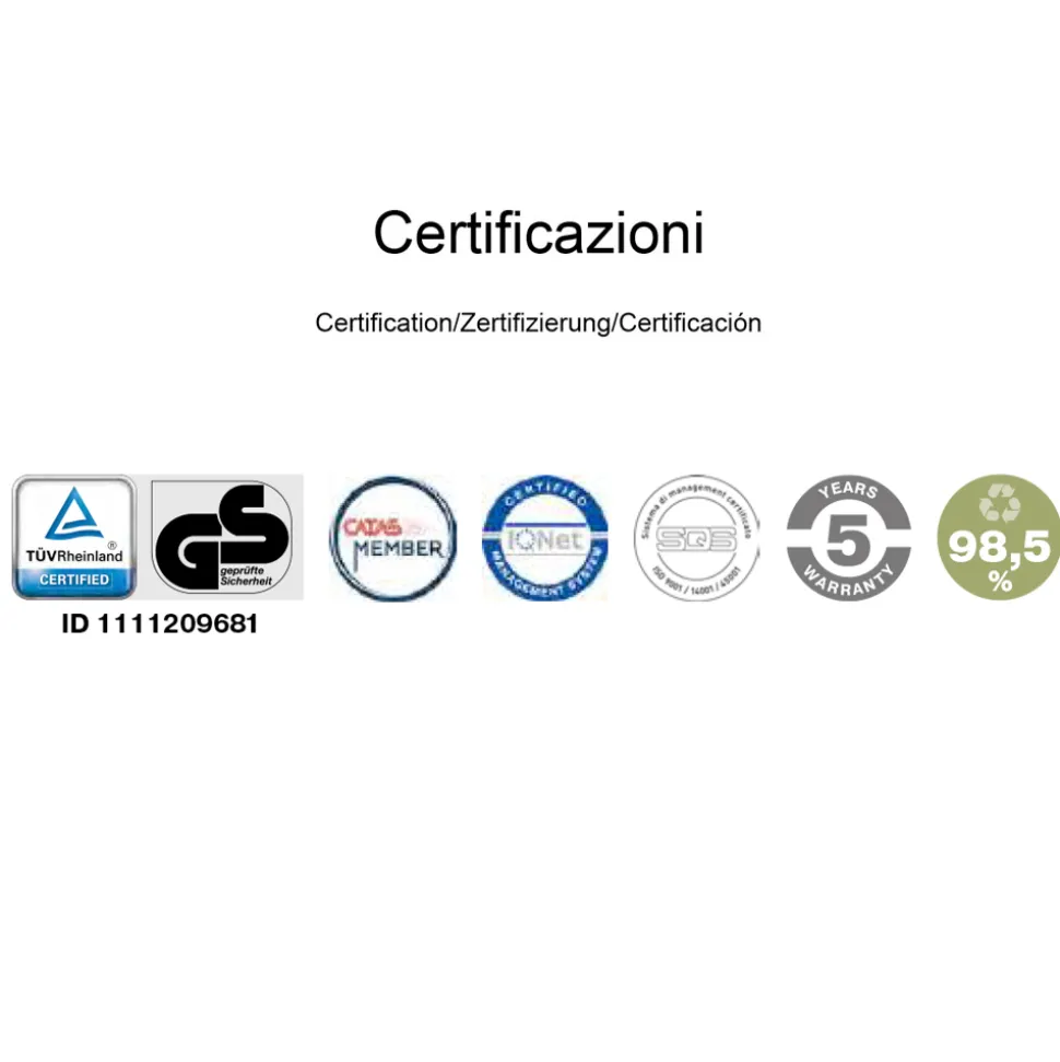 Sedia per Ufficio Design Ergonomico Girevole con Braccioli e Ruote - Meliva
