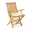 Sedia Pieghevole da Esterno in Teak con Braccioli – Yggdrasil