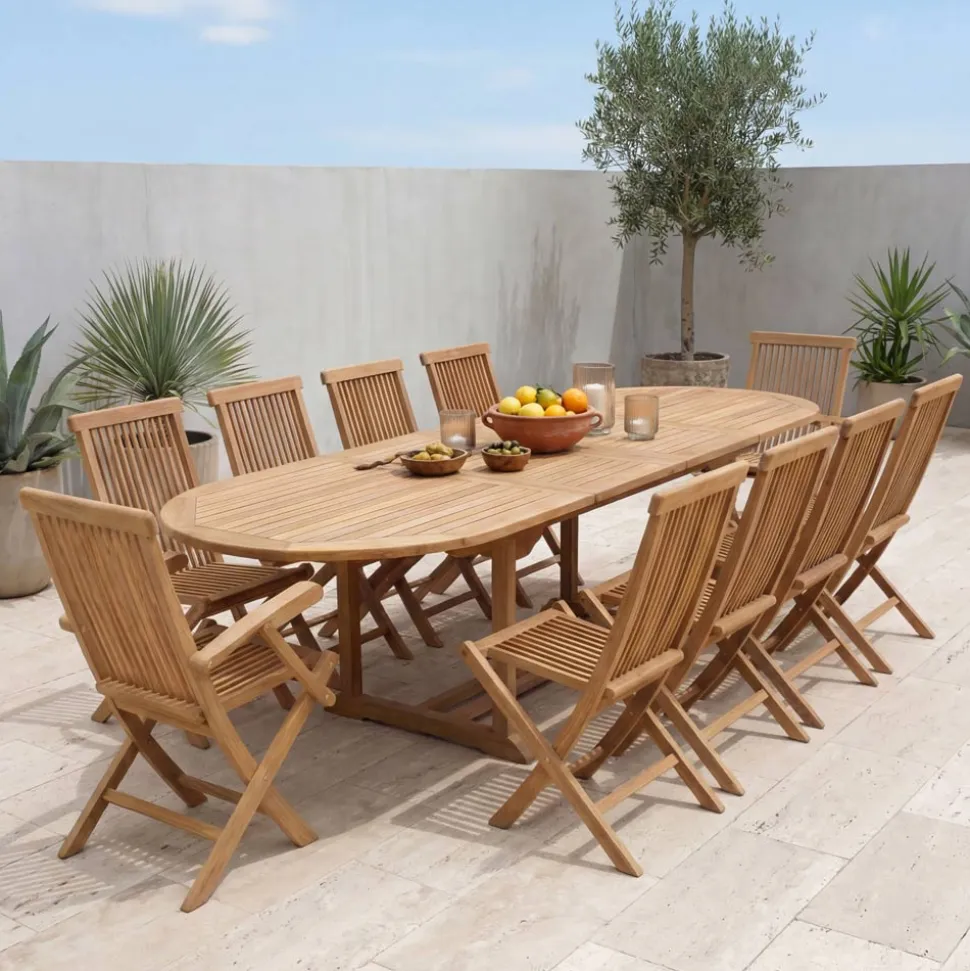 Sedia Pieghevole da Giardino in Teak Naturale – Yggdrasil