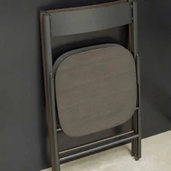 Sedia Pieghevole in Metallo e Legno Rovere 2 Pezzi Made in Italy - Roberta