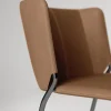 Sedia Sala da Pranzo con Seduta Rivestita in Pelle Made in Italy - Giulia