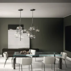 Sedia Sala da Pranzo con Seduta Rivestita in Pelle Made in Italy - Giulia