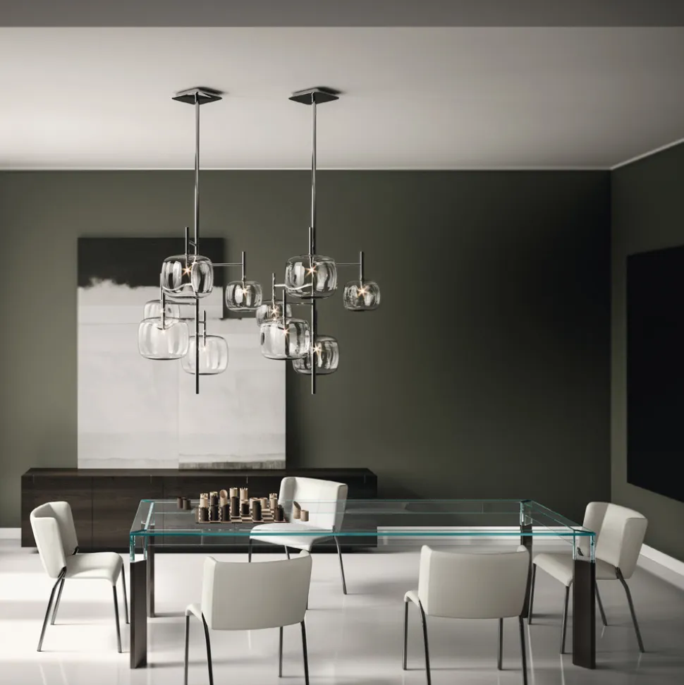 Sedia Sala da Pranzo con Seduta Rivestita in Pelle Made in Italy - Giulia